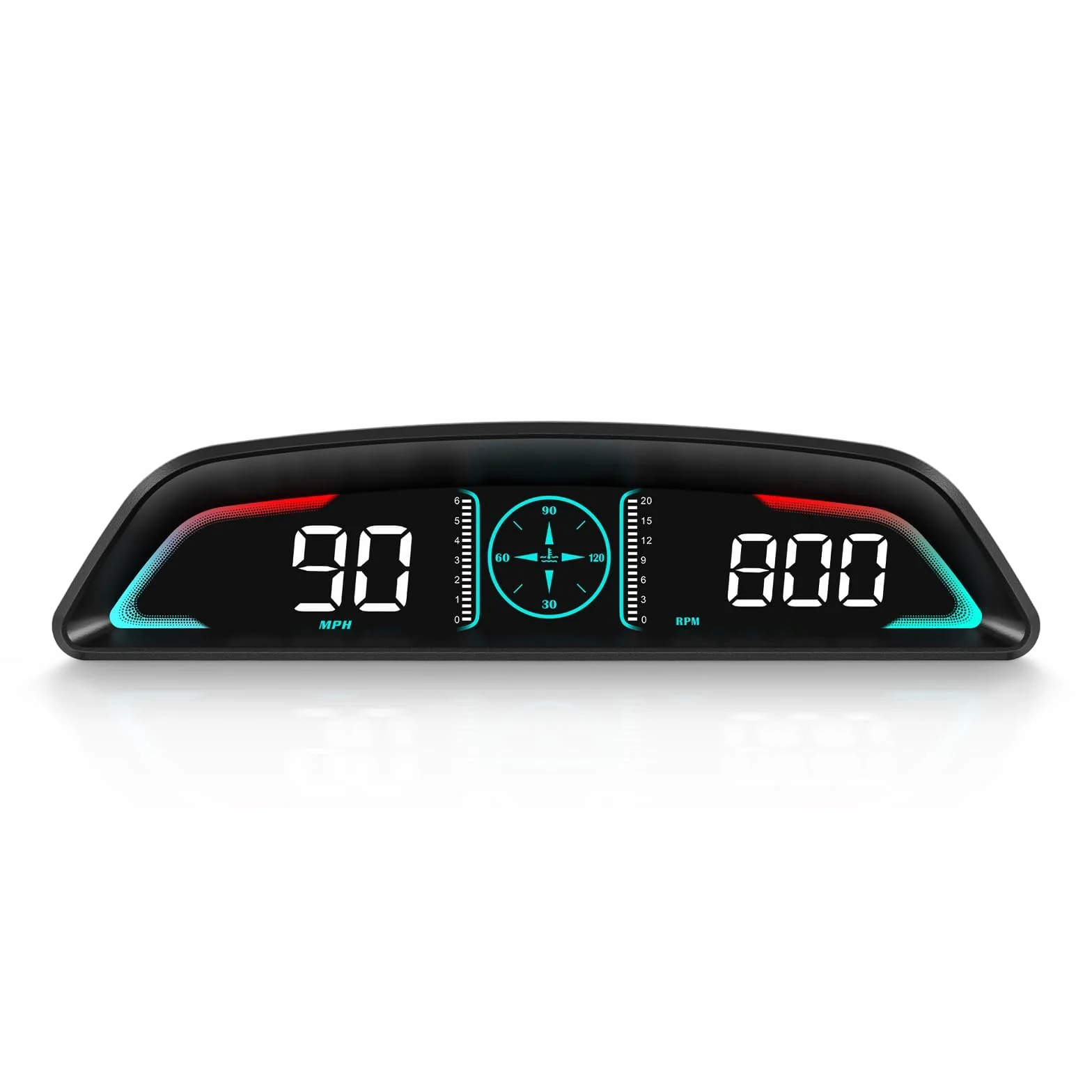 Car HUD Head Up Display, MPH and KM/H, AMROOLOO, Heads Up Display Car, Display Car Speed, RPM, Time and Other Functions, Digital Speedometro Auto MPH