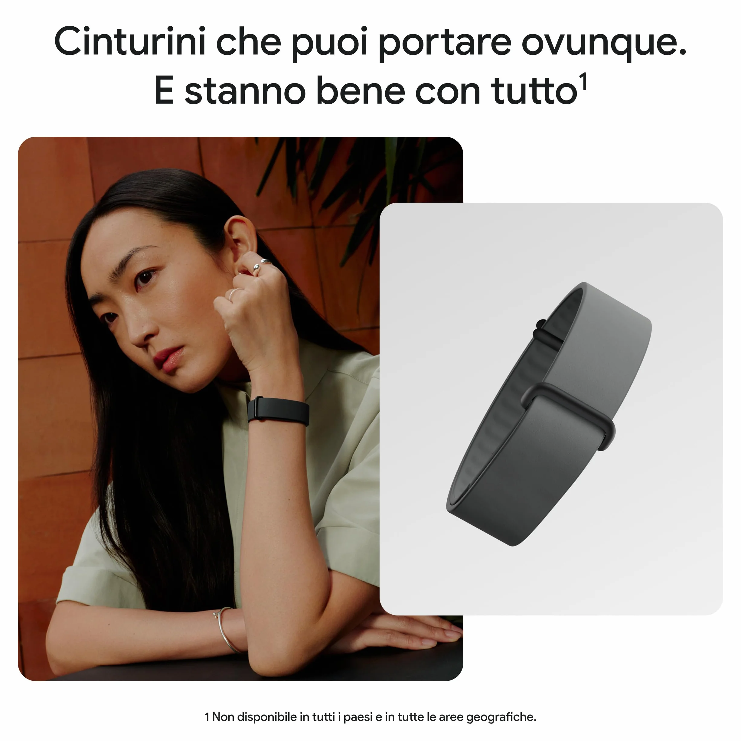 Google Fitbit Air Activity tracker monitoraggio fitness battito cardiaco sonno coaching AI autonomia 7 giorni Rosso lampone