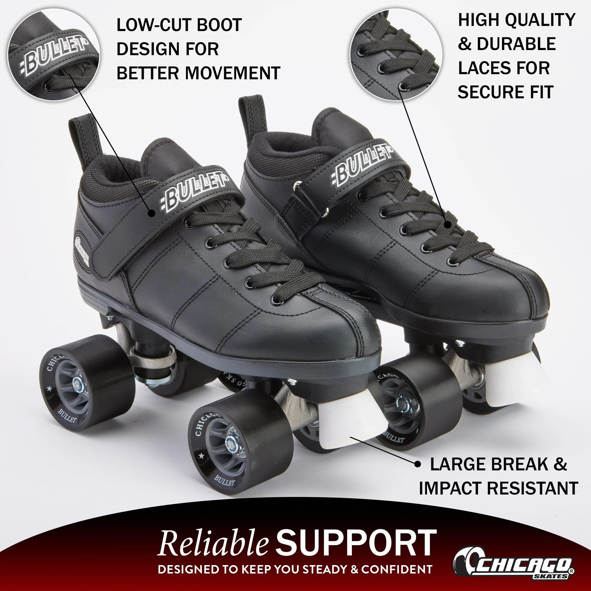 Chicago Skates Bullet Pattini a rotelle da uomo