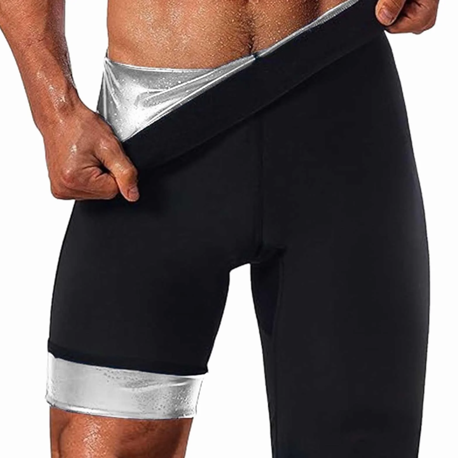 Tuta da sauna uomo vita alta effetto dimagrante body shaper