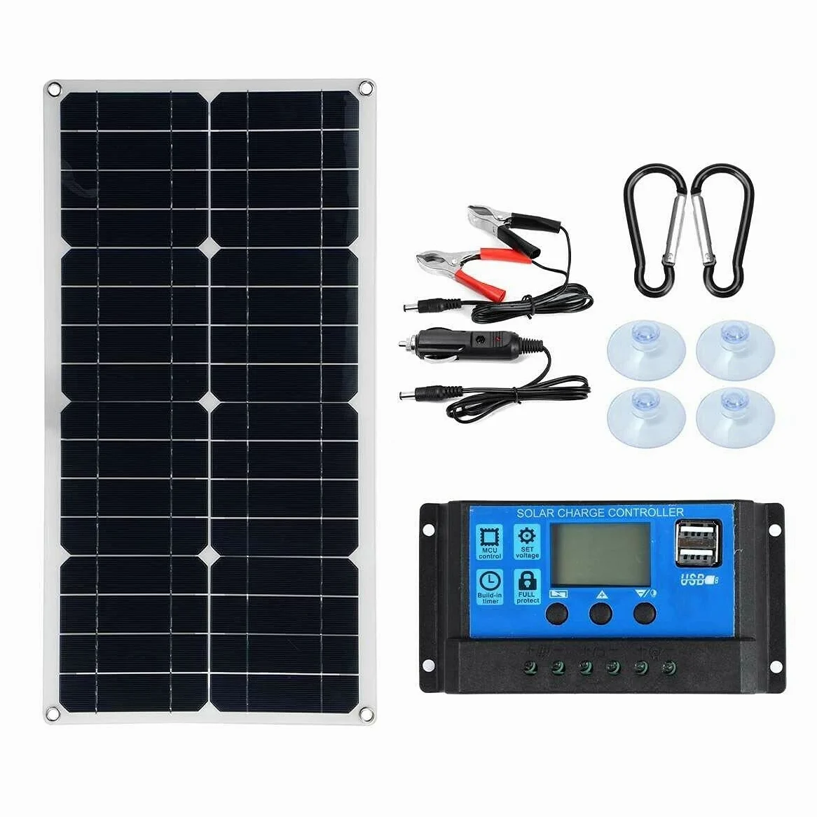 Kit pannello solare 300W portatile RV monocristallino barca flessibile 12V