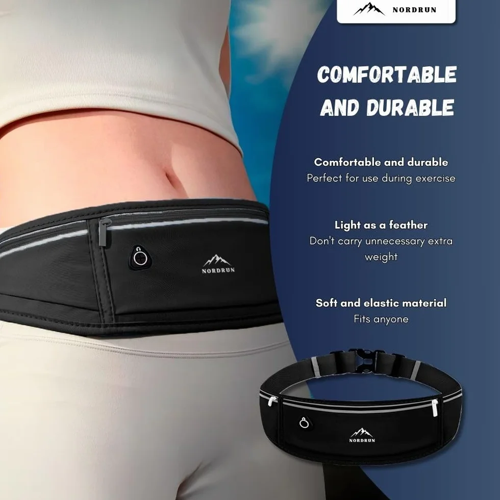 Marsupio Running Impermeabile Uomo Donna per Corsa Sport Trekking Fitness Jogging Cintura Palestra per Cellulare