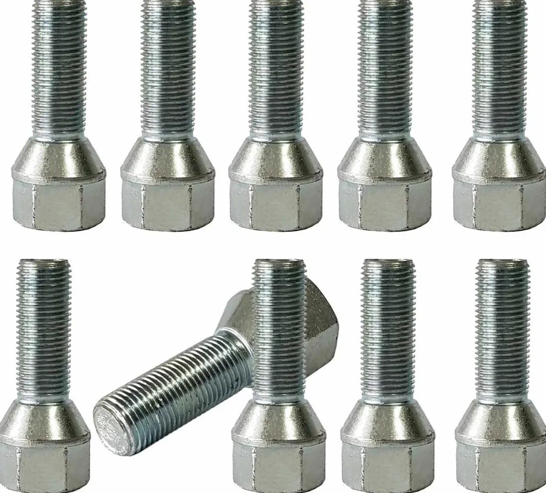 TRACER 10 bulloni per ruota conici, M16 x 1,5, 40 mm, HEX24, compatibili con Peugeot, Fiat, Citroen