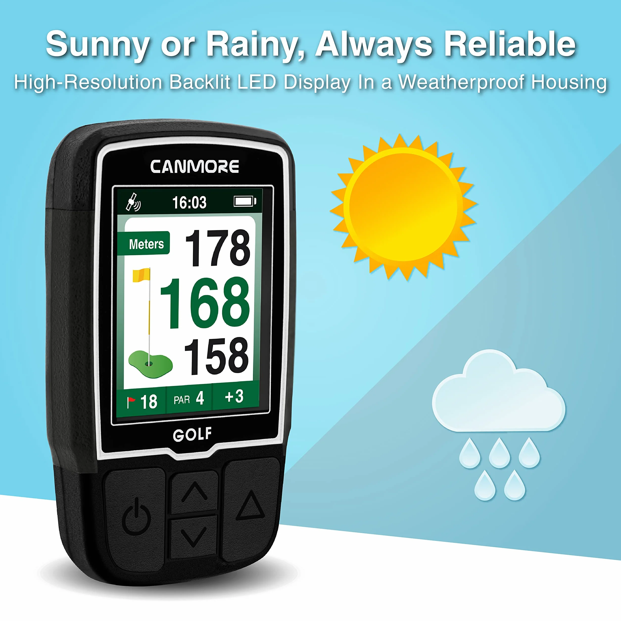 CANMORE HG200 PRO GPS portatile per golf, 41.000 campi precaricati, nero
