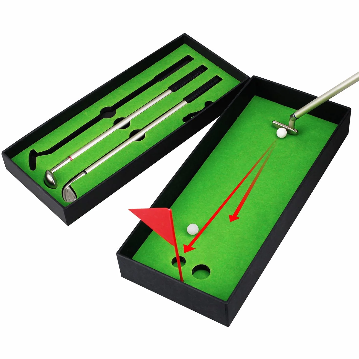 Kofull Set Regalo da Golf Penne a Forma di Mazze da Golf Penne da Scrivania Verde