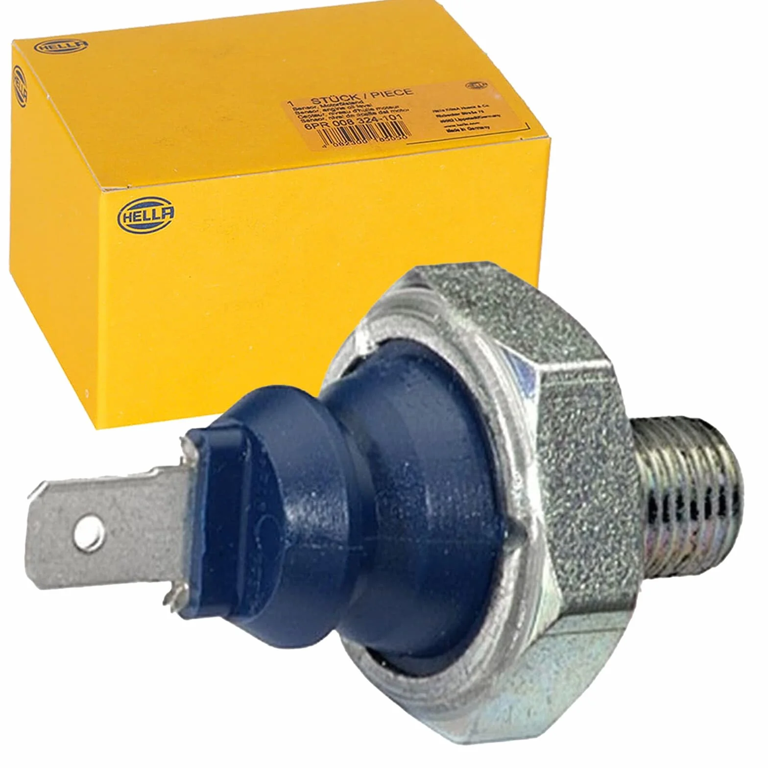 HELLA 6ZL 003 259-641 Interruttore a pressione olio, 12V, 1a... poli, Spina piatta, Apritoio