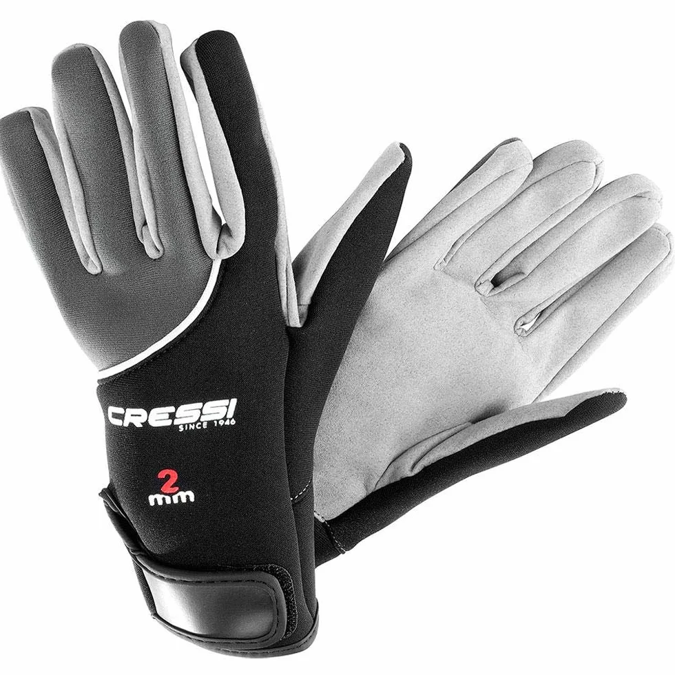 Cressi Tropical Gloves 2mm Guanti Apnea Immersioni Nero Grigio