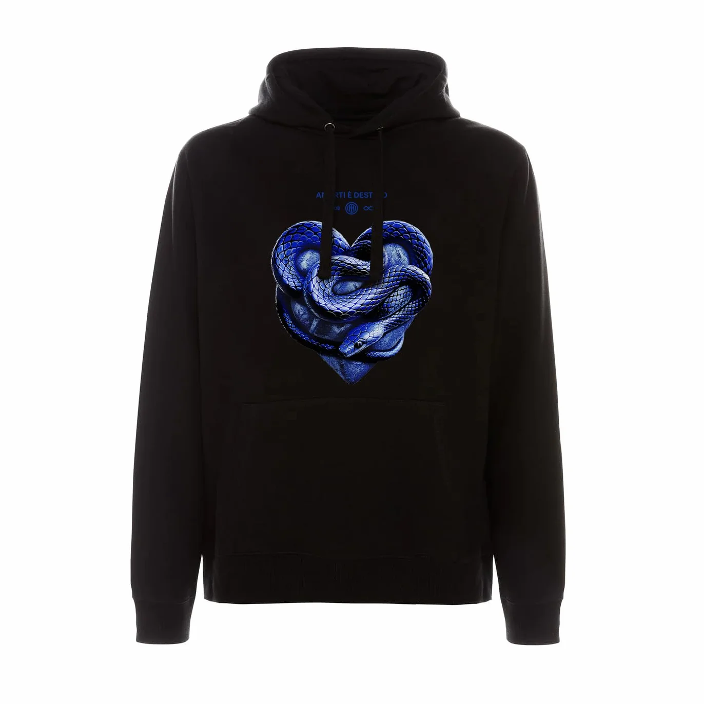 Inter Felpa con Cappuccio Amarti è Destino 100% Cotone Unisex Adulto Prodotto Ufficiale
