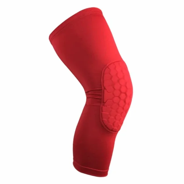Ginocchiere da basket Protector Manicotto compressione nido d'ape Schiuma Ginocchiera Fitness Pallavolo Supporto