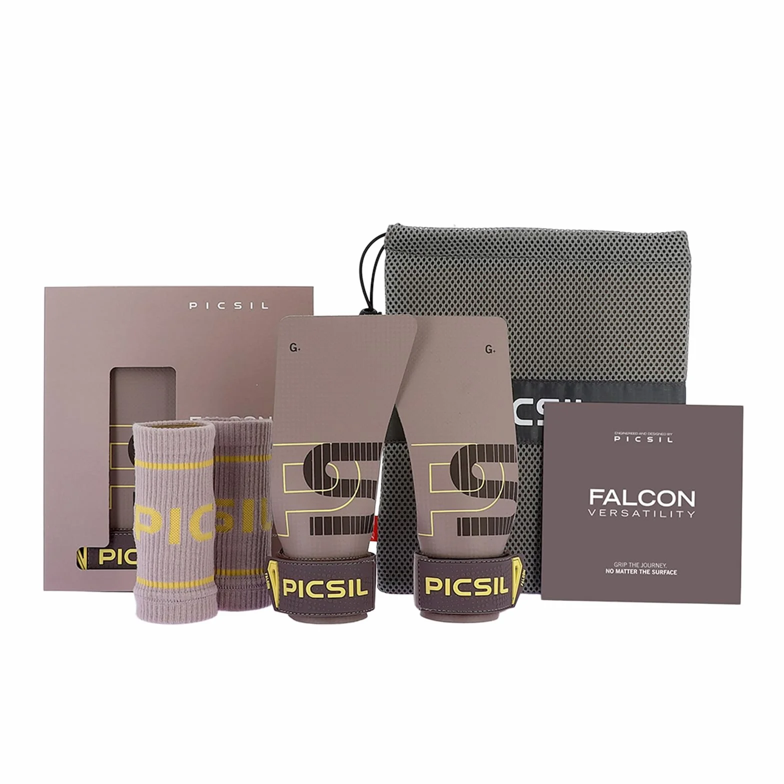 PICSIL Paracalli Falcon Carbon Fiber Grips Professionali con Astuccio e Polsini per Cross Training Calisthenics Fitness