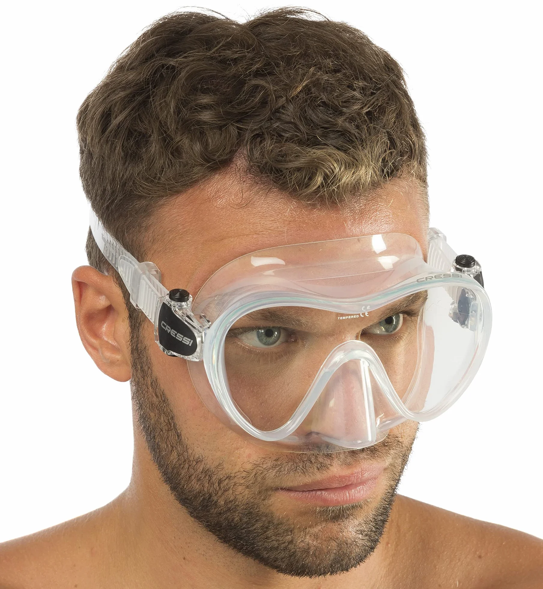 CRESSI F1 Maschera Frameless Snorkel Dry Set Immersioni Snorkeling Unisex