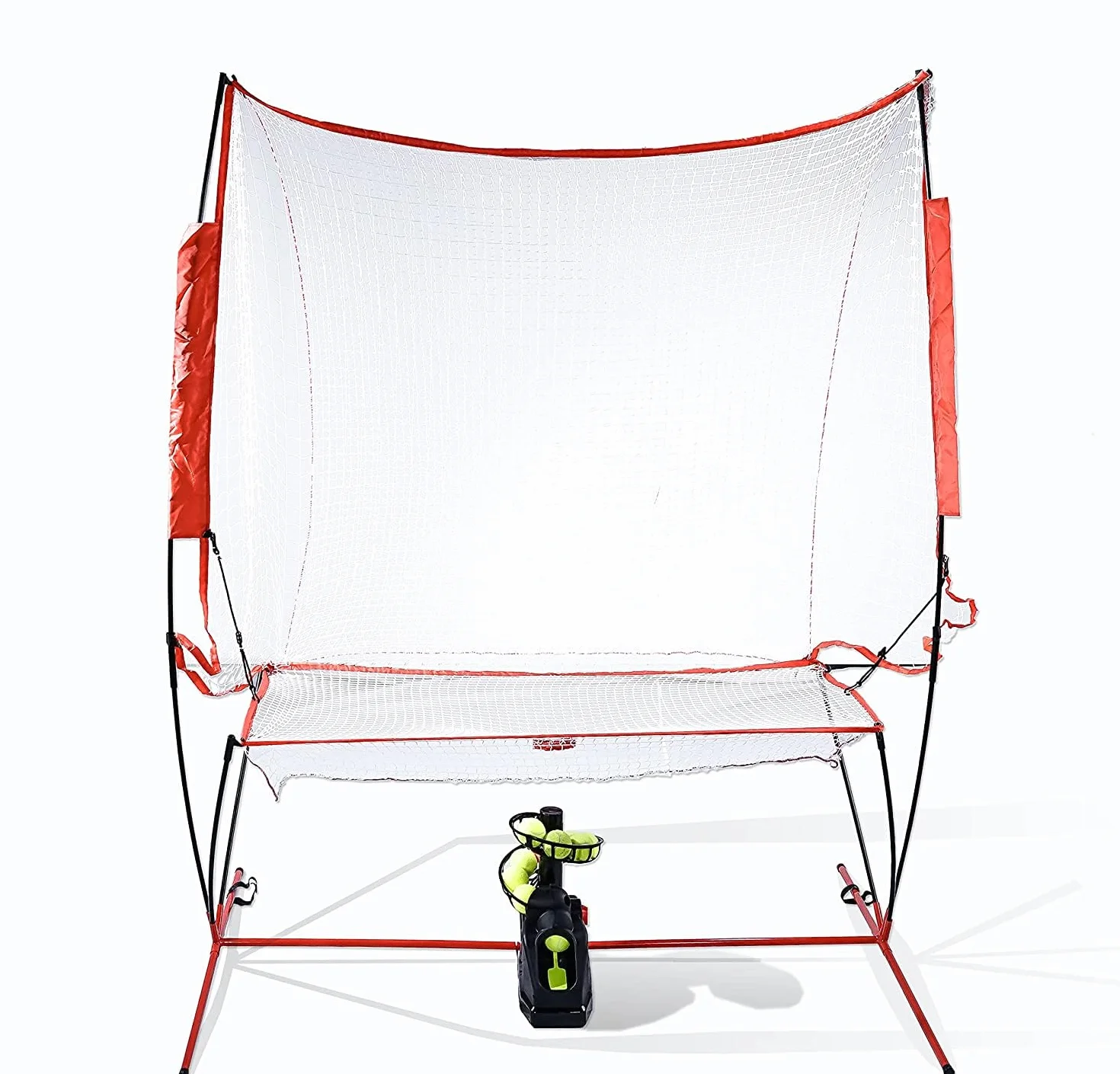 Set da Allenamento Tennis con Rete di Cattura 12 lb per Principianti, Bambini, Allenatori, AC/Batteria e Cavo USB