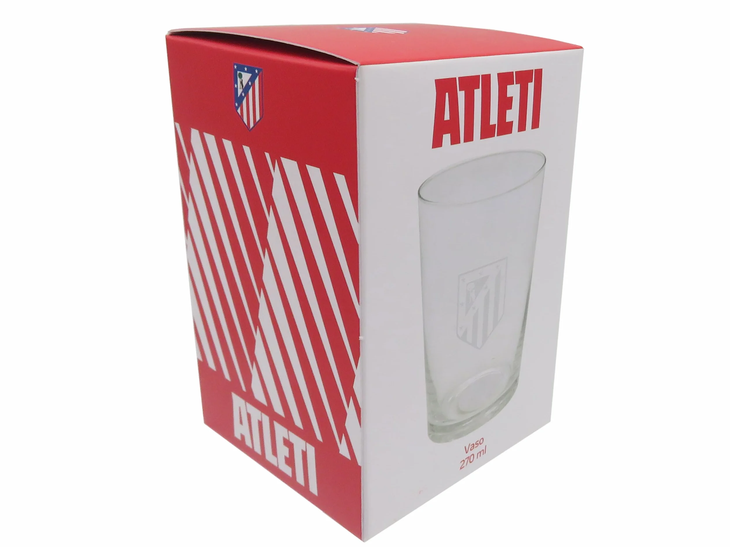 CYPBRANDS Atlético de Madrid Bicchiere da acqua resistente lavabile in lavastoviglie adatto microonde Prodotto ufficiale