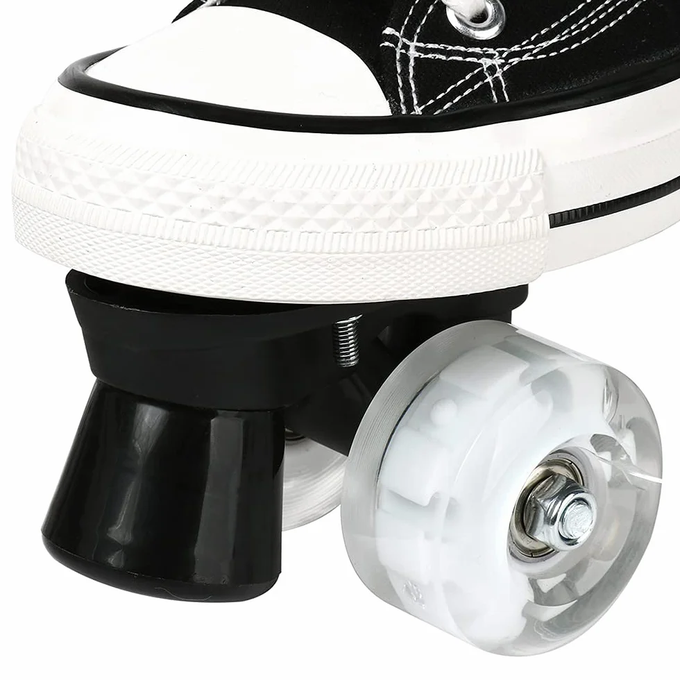 Pattini Quad Professionali per Adulti A Doppia Fila, Black, 43
