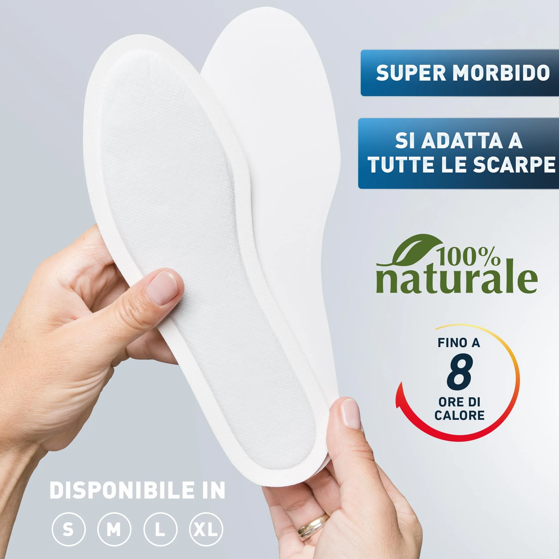 THE HEAT COMPANY Scalda-Suole Extra Caldo Scaldapiedi 8 Ore Piedi Caldi autoriscaldante Puro Naturale