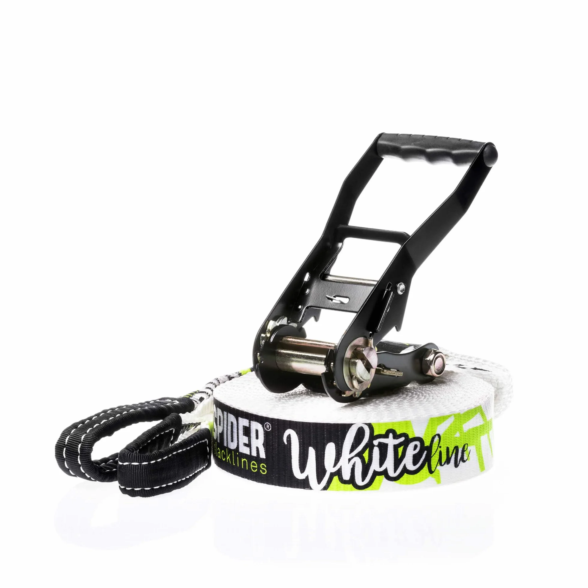 Kit Completo Slackline 15m White Line per Principianti con Cricchetto