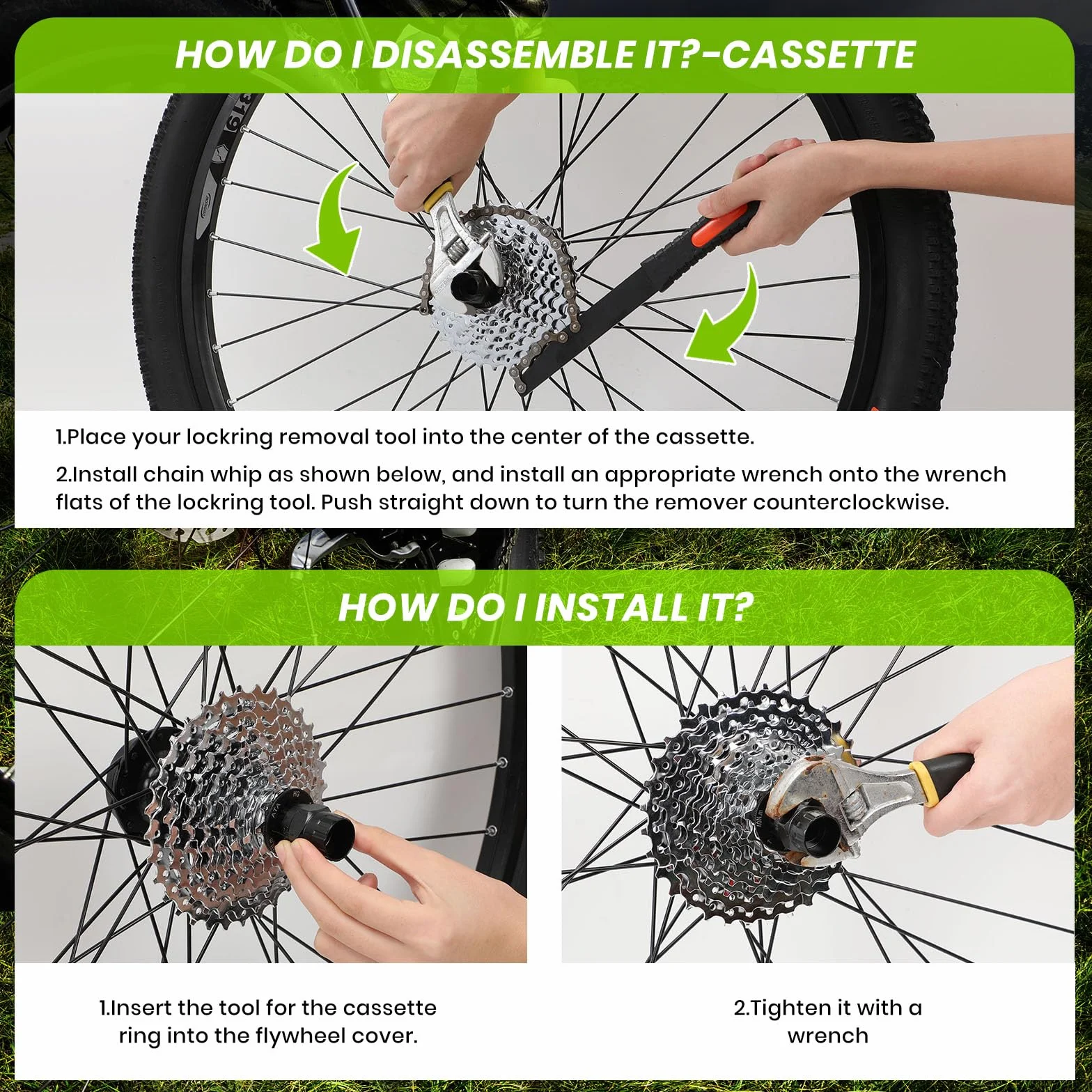 Estrattore Ruota Libera 2 in 1 Strumento Cassetta Bicicletta 12 Denti Pignoni Ruote Libere
