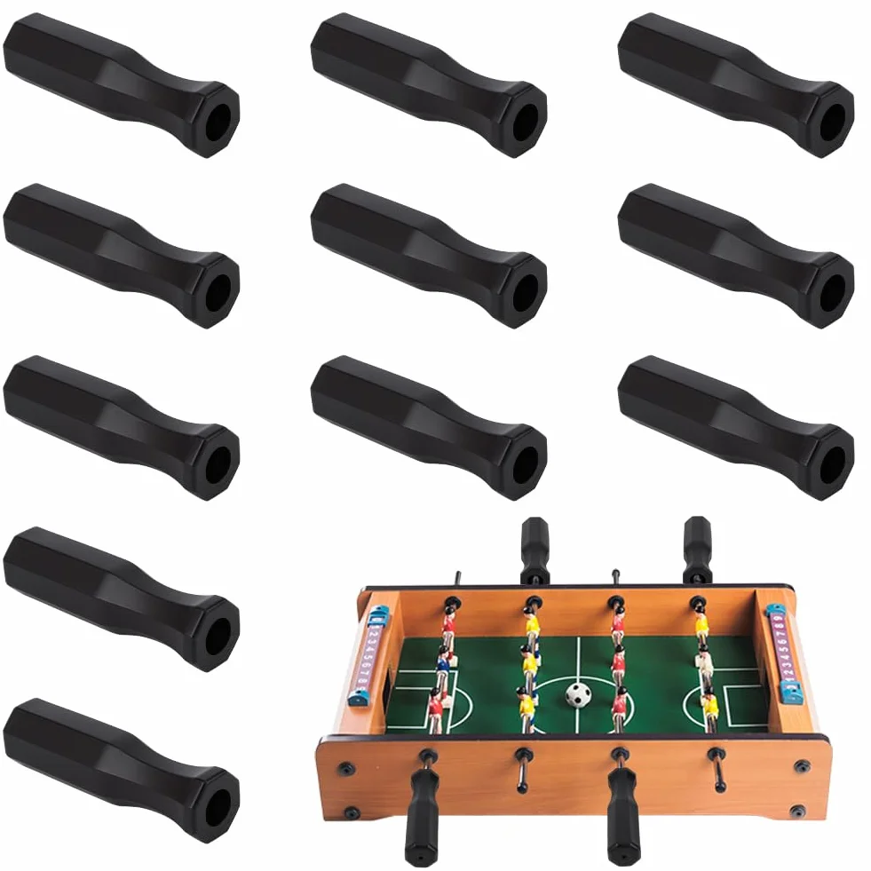 BENECREAT 12 set Impugnature Calcio Balilla Plastica Ricambio Universali Nero