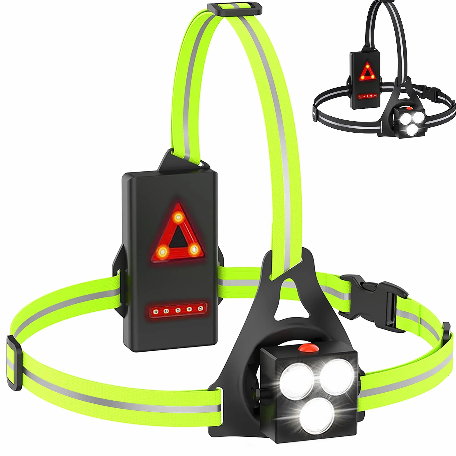 Lampada da Corsa LED Regolabile 120° 500 Lumen USB Ricaricabile Leggero