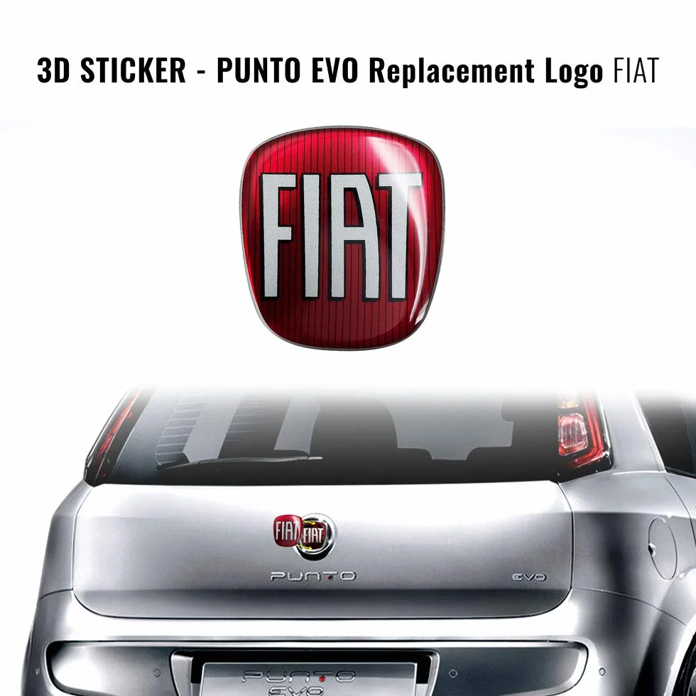 Adesivo Fiat 3D Ricambio Logo Punto Evo