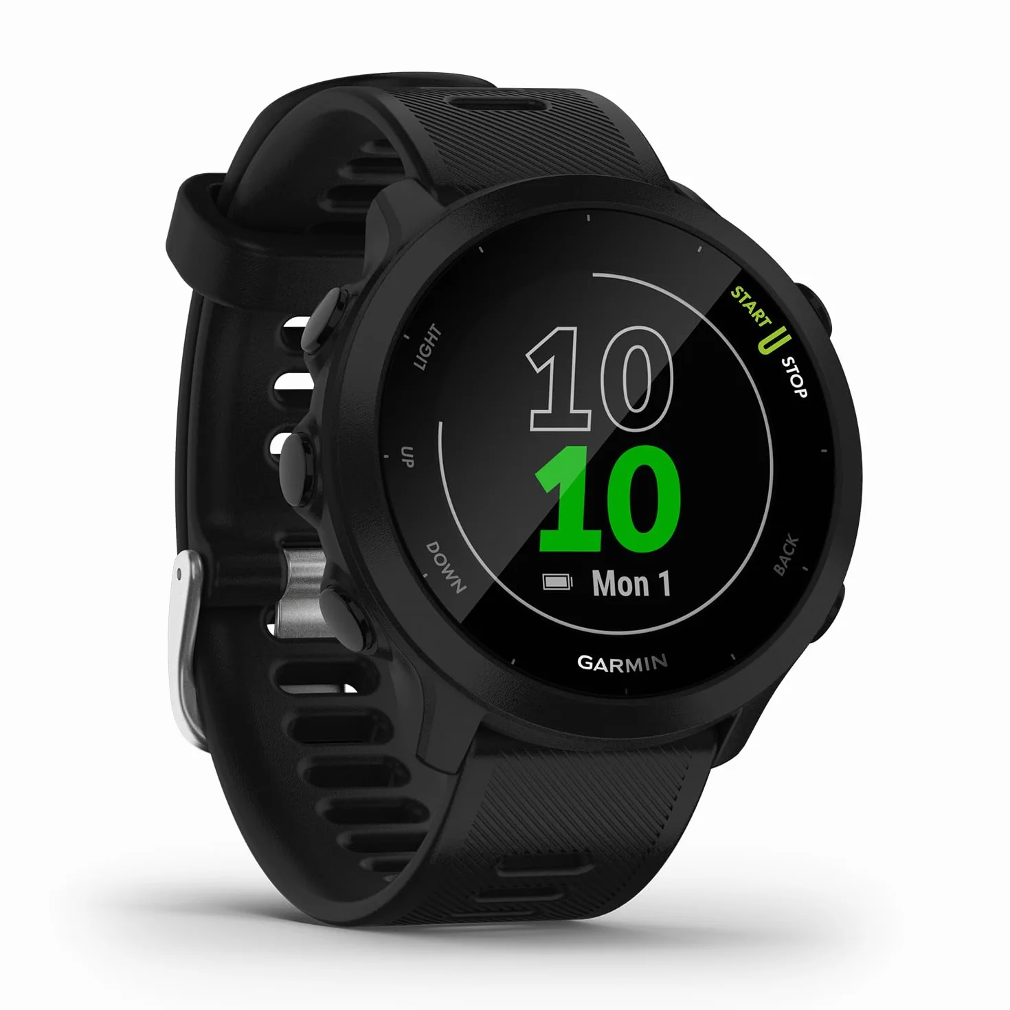 Garmin Forerunner 55 Black Smartwatch Running GPS Cardio VO2max Connect IQ Taglia Unica Ricondizionato
