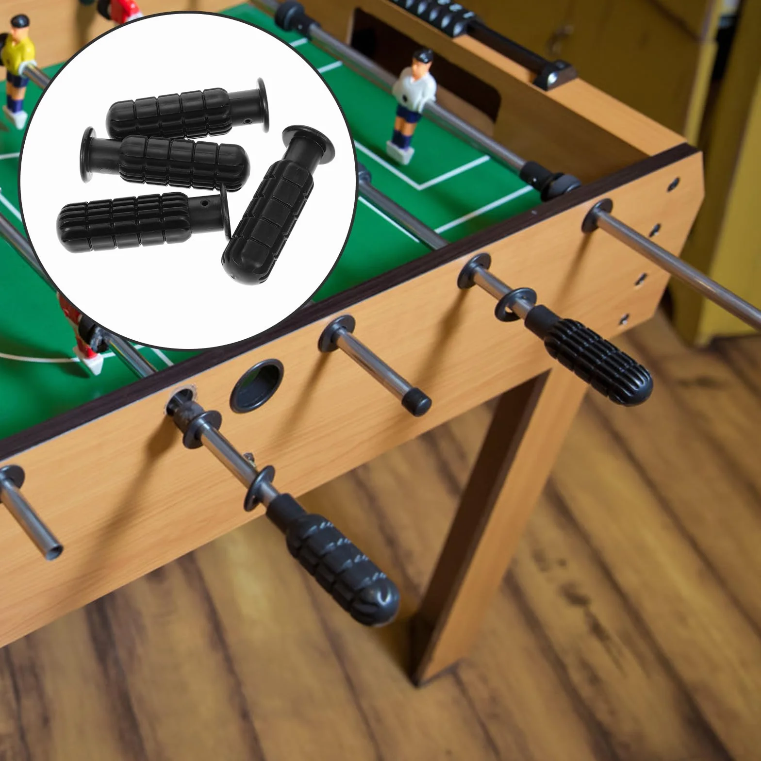 Manopole per Calcio da Tavolo in PVC Nero Sostitutive 0,7 M