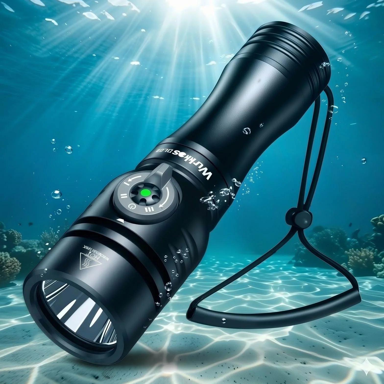 Wurkkos DL02 Torcia Subacquea Ricaricabile 3000 Lumen LED IPX8 Impermeabile - Nero