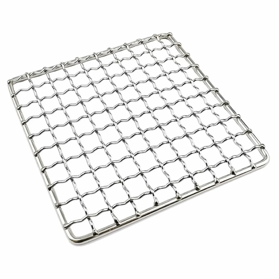 Griglia BBQ Mesh 13 x 13 cm, resistente alle alte temperature, da campeggio