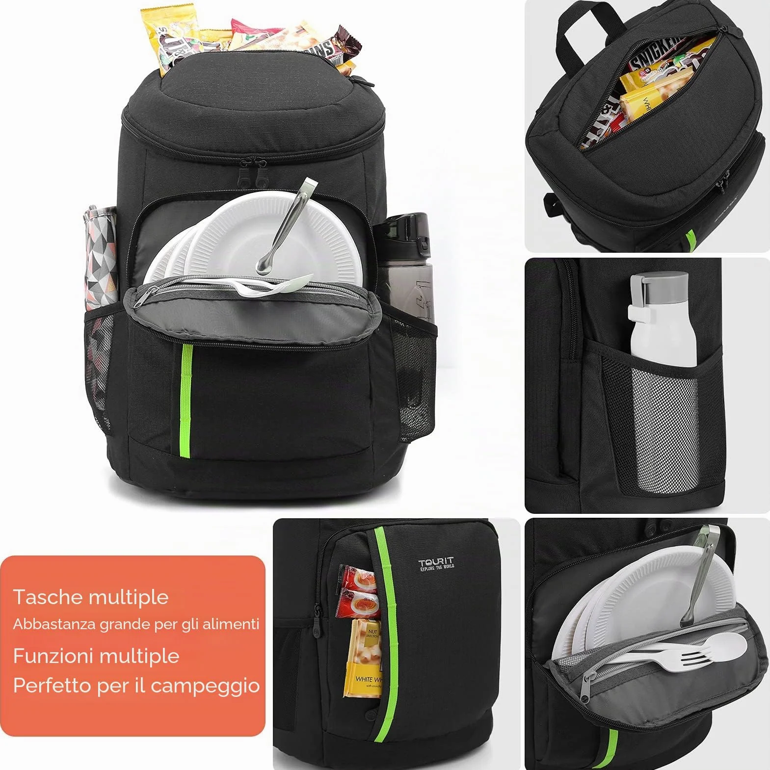TOURIT Borsa Termica Frigo 28 L Isoterma Campeggio Picnic