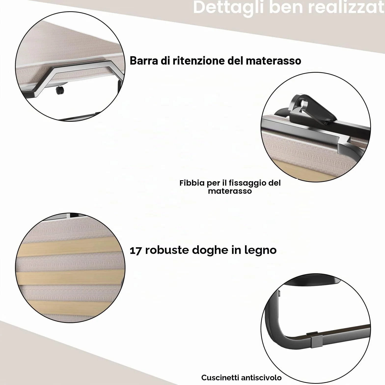 GIANTEX Letto Singolo Pieghevole 90 x 200 cm Portata 120 kg con Ruote Materasso 10 cm