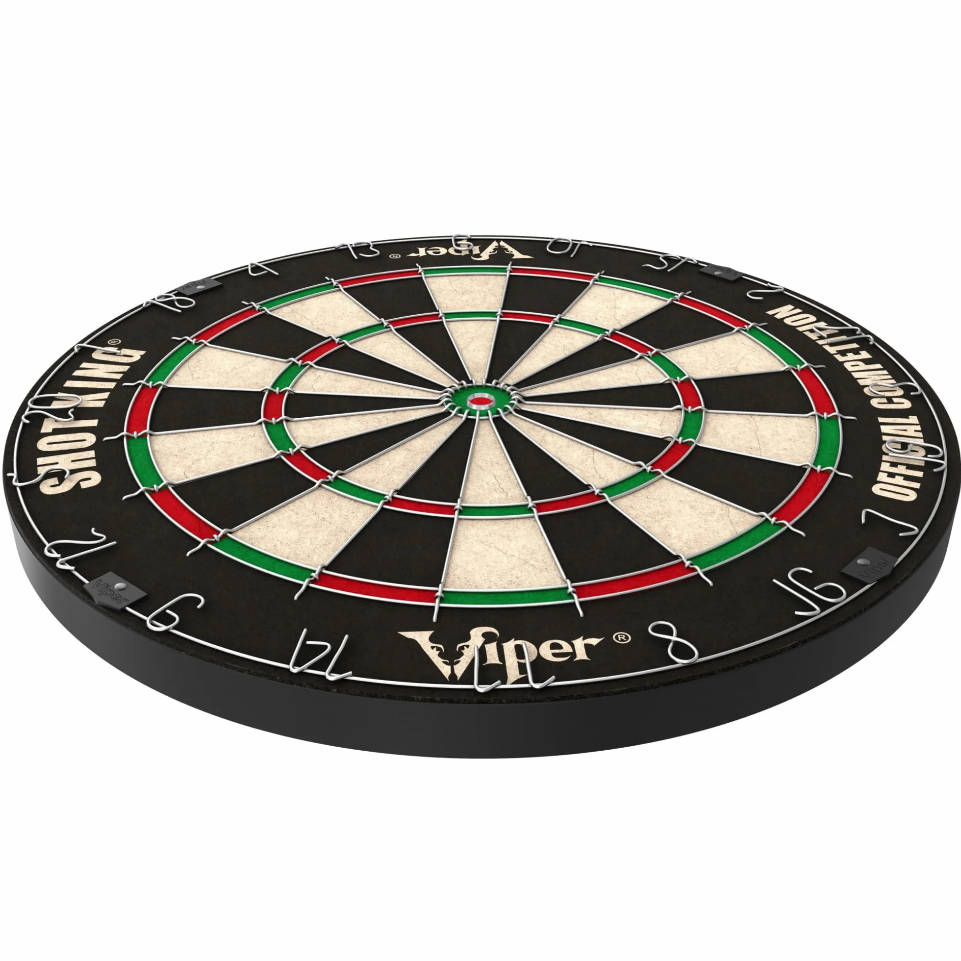 Shot King Regulation Set di bersagli con punta in acciaio 45,1 cm 6 freccette nero