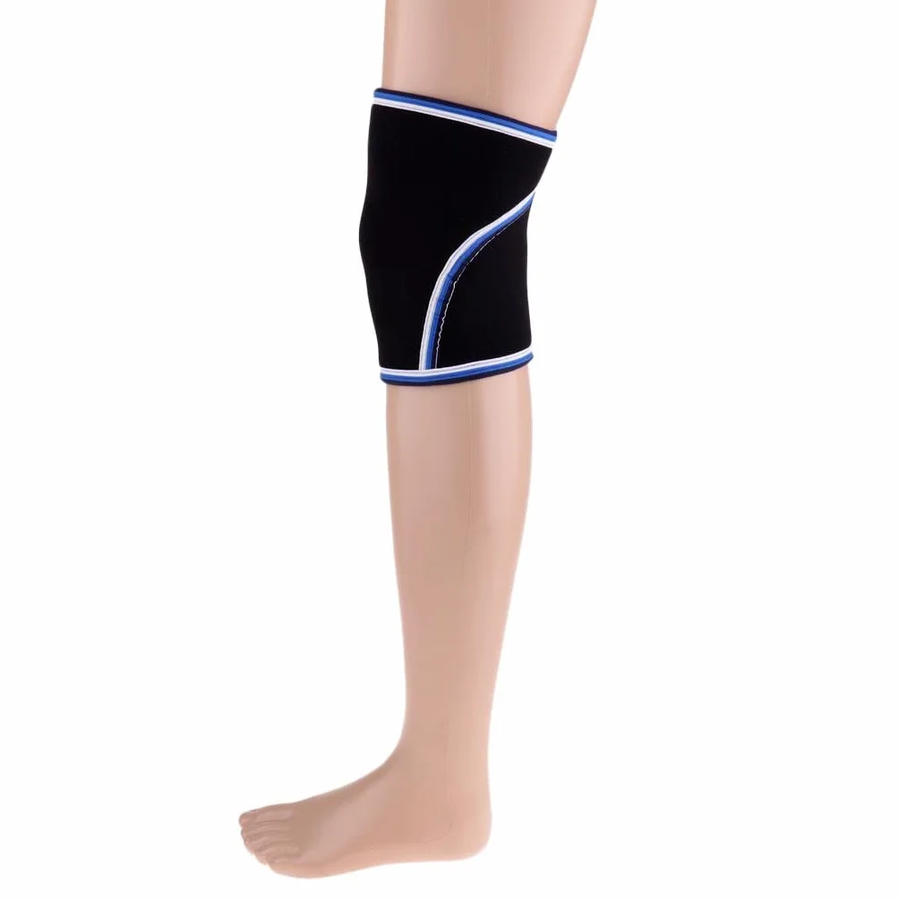 Ginocchiere in Neoprene da 7 mm per Supporto Ginocchio, Training, Sollevamento Pesi, Basket - Blu, XL