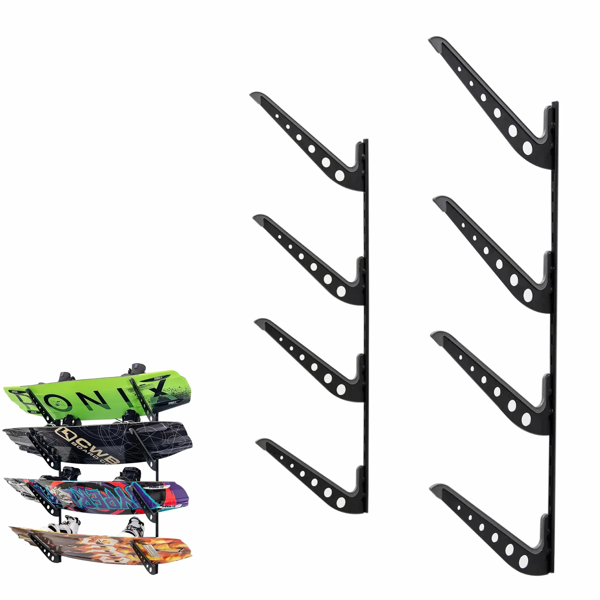 Regolabile Scaffale da Parete per Wakeboard StoreYourBoard - Supporto per 4 Tavole