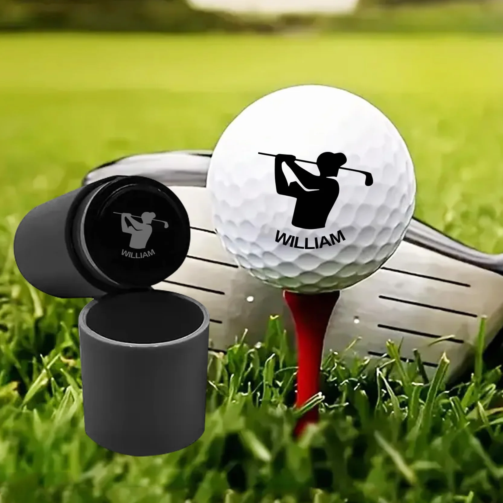 Timbro Palline Da Golf Pennarello Autoinchiostrante Personalizzato Con Pallina E Logo Impermeabile Riutilizzabile