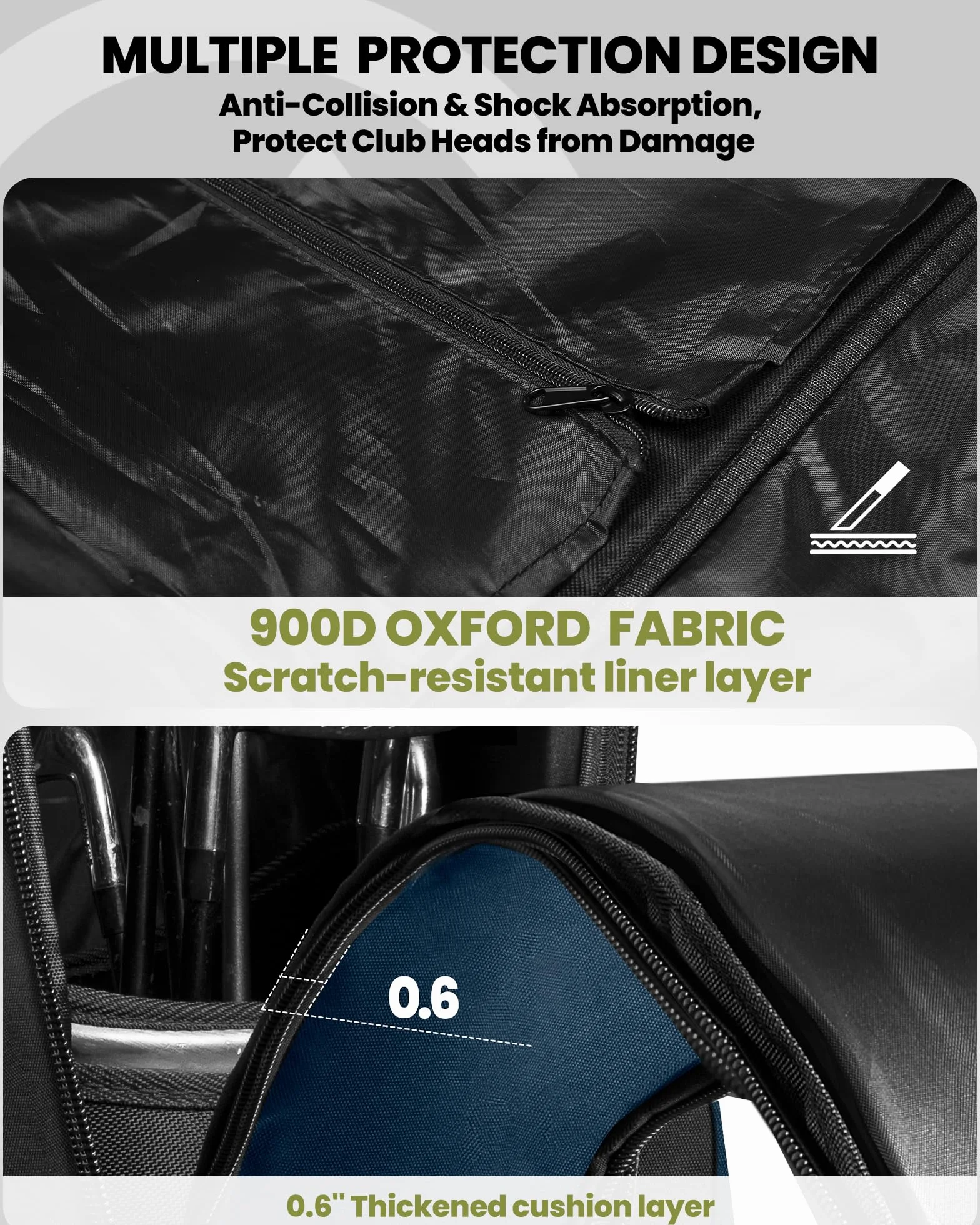 OutdoorMaster Golf Travel Bag - Borsa da Viaggio Golf Unisex Adulto