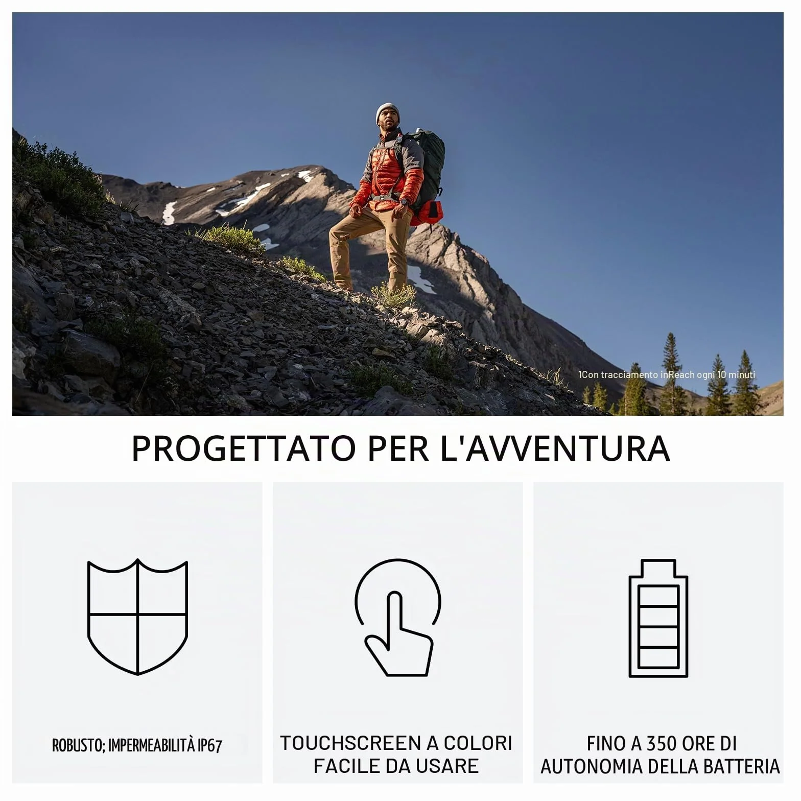 Garmin InReach Mini 3 Plus Comunicatore Satellitare Copertura Iridium SOS LiveTrack TracBack Autonomia 350 ore