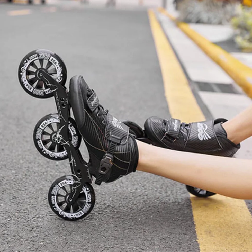 Pattini in linea da velocità in fibra di carbonio ruote 85A/PU per pattinatori avanzati
