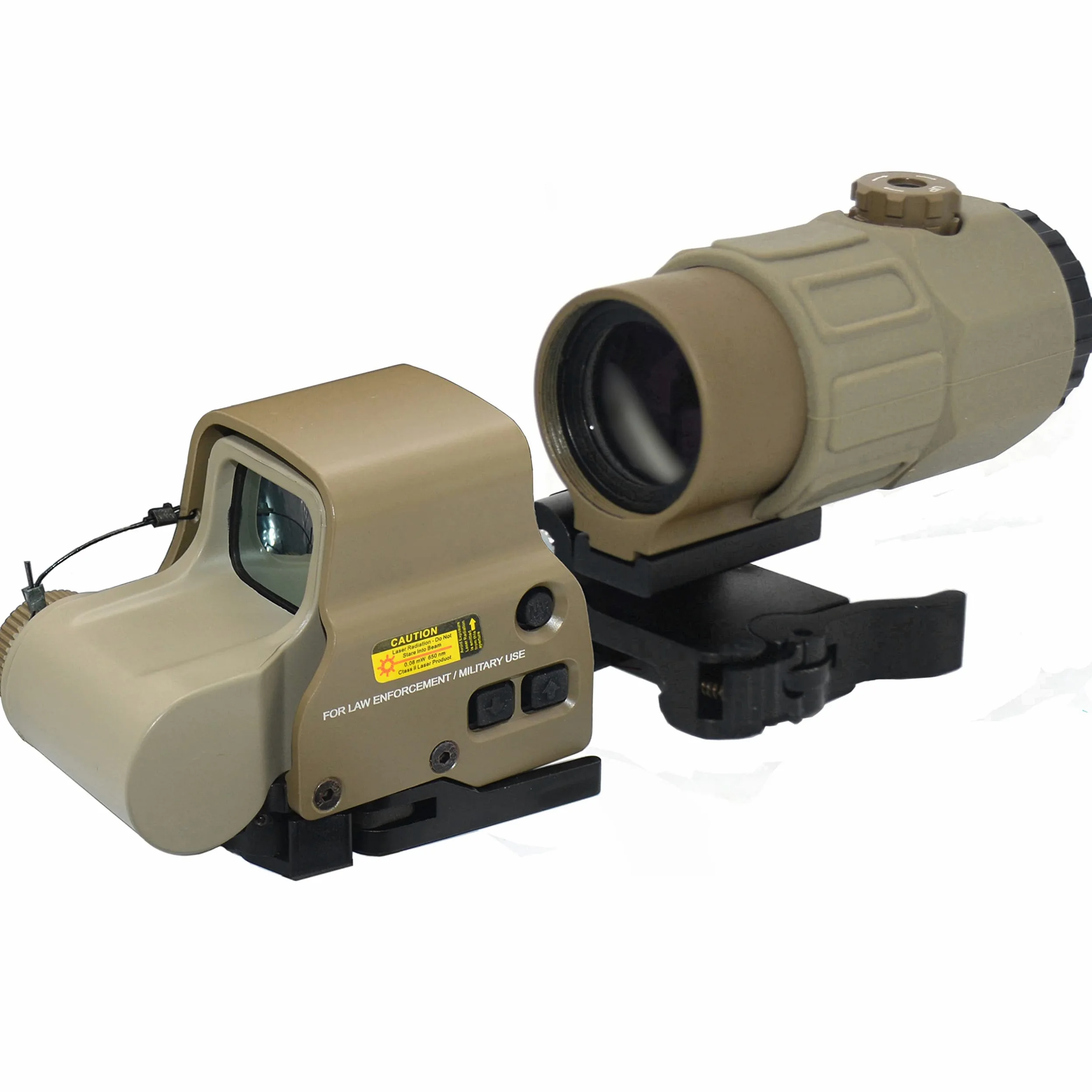 Mirino 558+G45, mirino 558 verde e rosso dot reflex e combo lente d'ingrandimento G45 5X, mirino ottico olografico ibrido con lente d'ingrandimento G45, moltiplicatore di rollover a sgancio rapido,