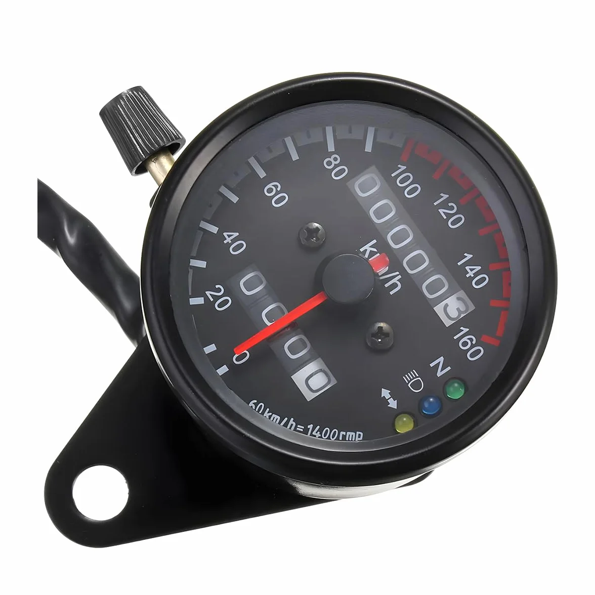 CGEAMDY 0-160 KM/H 12V GPS Moto Contachilometri, Impermeabile Auto Segnale con Retroilluminazione Tachimetro Contagiri Gauge a LED Backlight Segnale, Moto Dual Sport bike ATV Scooter Offroad Camion