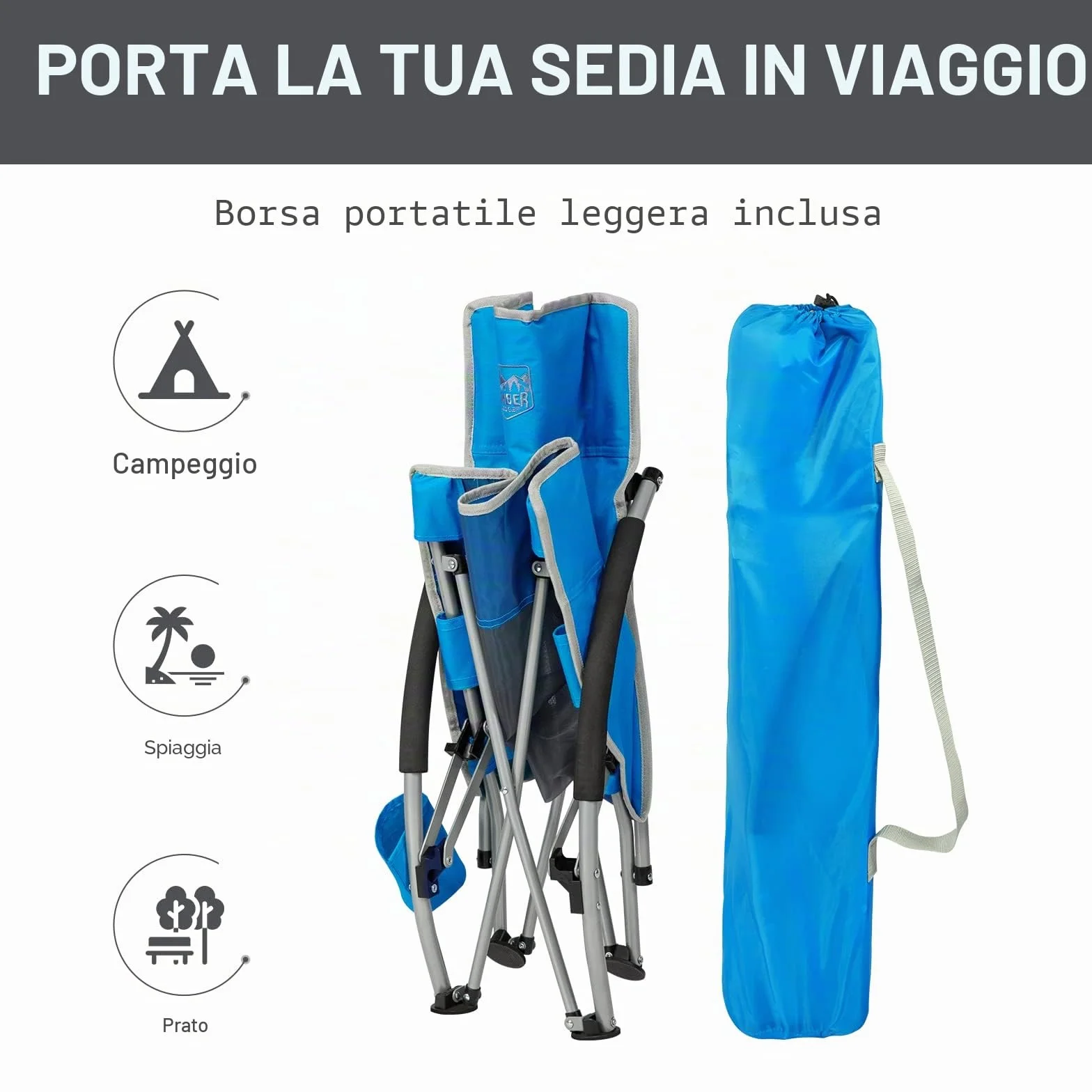 TIMBER RIDGE Sedia da Spiaggia Pieghevole Portatile con Basso Seduta, Schienale Alto Mesh Ultraleggero