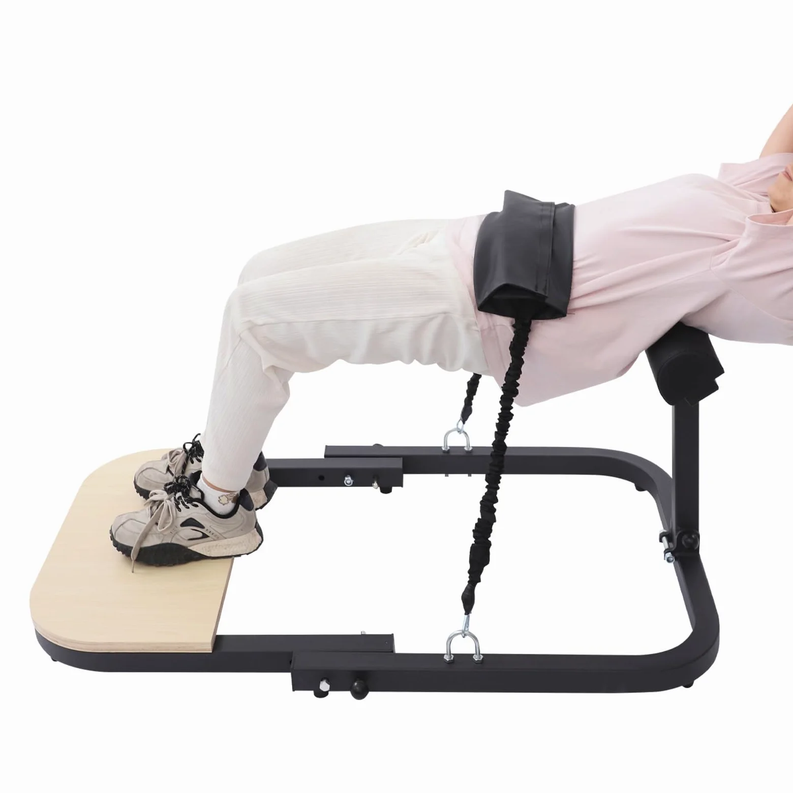 Attrezzo per allenamento dei glutei, Hip Thruster Workout con 2 fasce elastiche di resistenza, per stretching, squat, ponti glutei