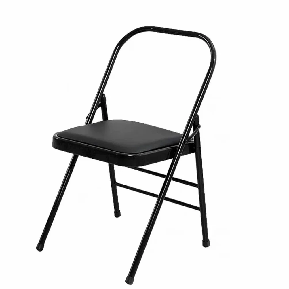 Sedia Yoga, Pilates Chair, Poltrona Ausiliaria Multifunzione Iyengar Yoga, Cuoio Ispessimento, Nero