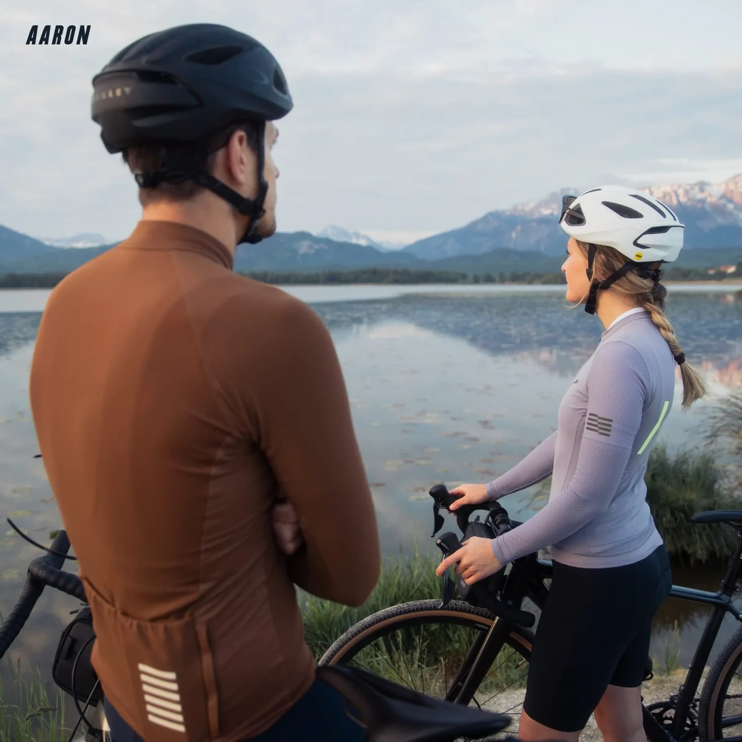AARON Sport Pompa a Pavimento per Bicicletta Alta Pressione con Manometro per Valvole Bici Elettrica MTB Corsa
