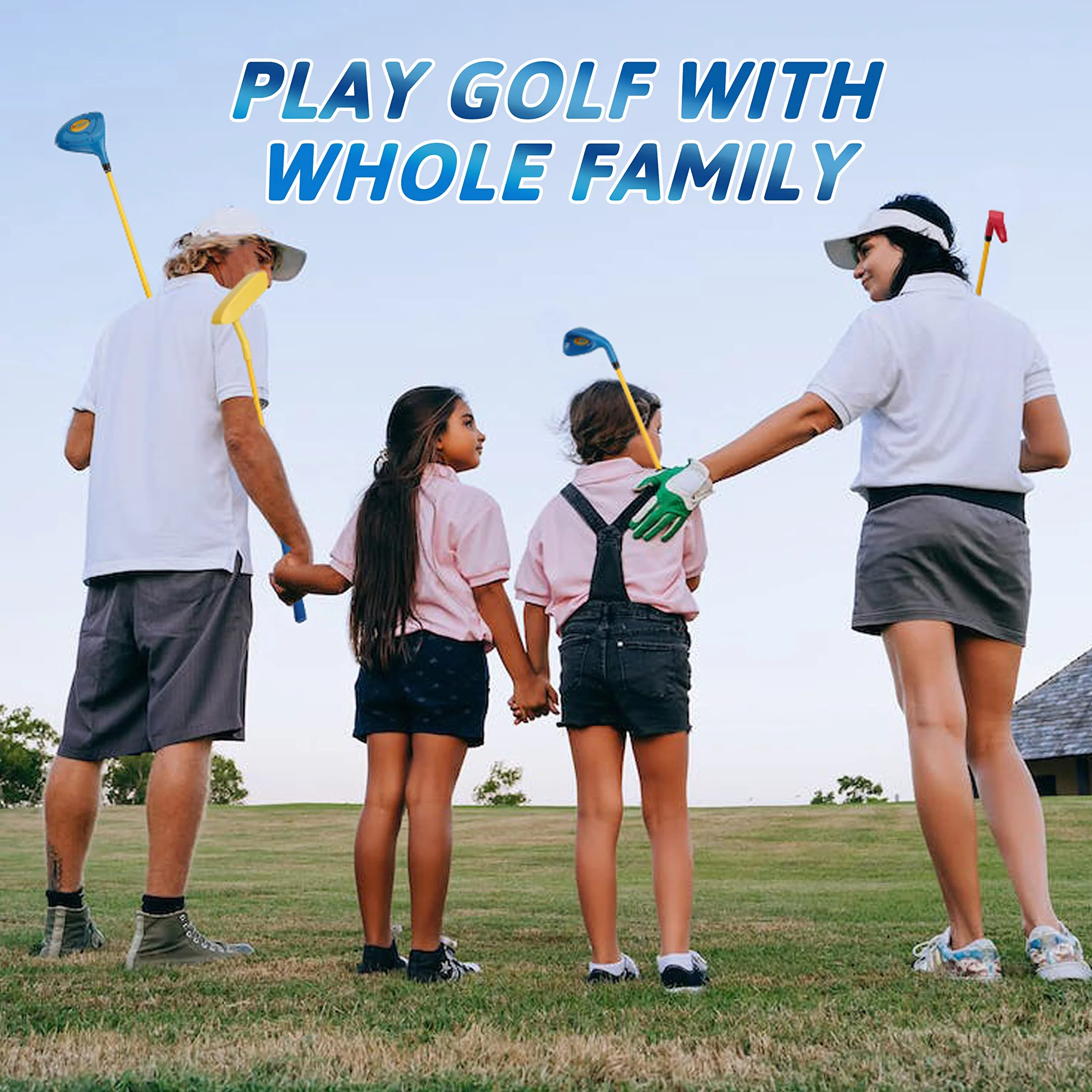 Set di mazze da golf per bambini 3 pezzi legno ferro putter principianti allenamento didattico