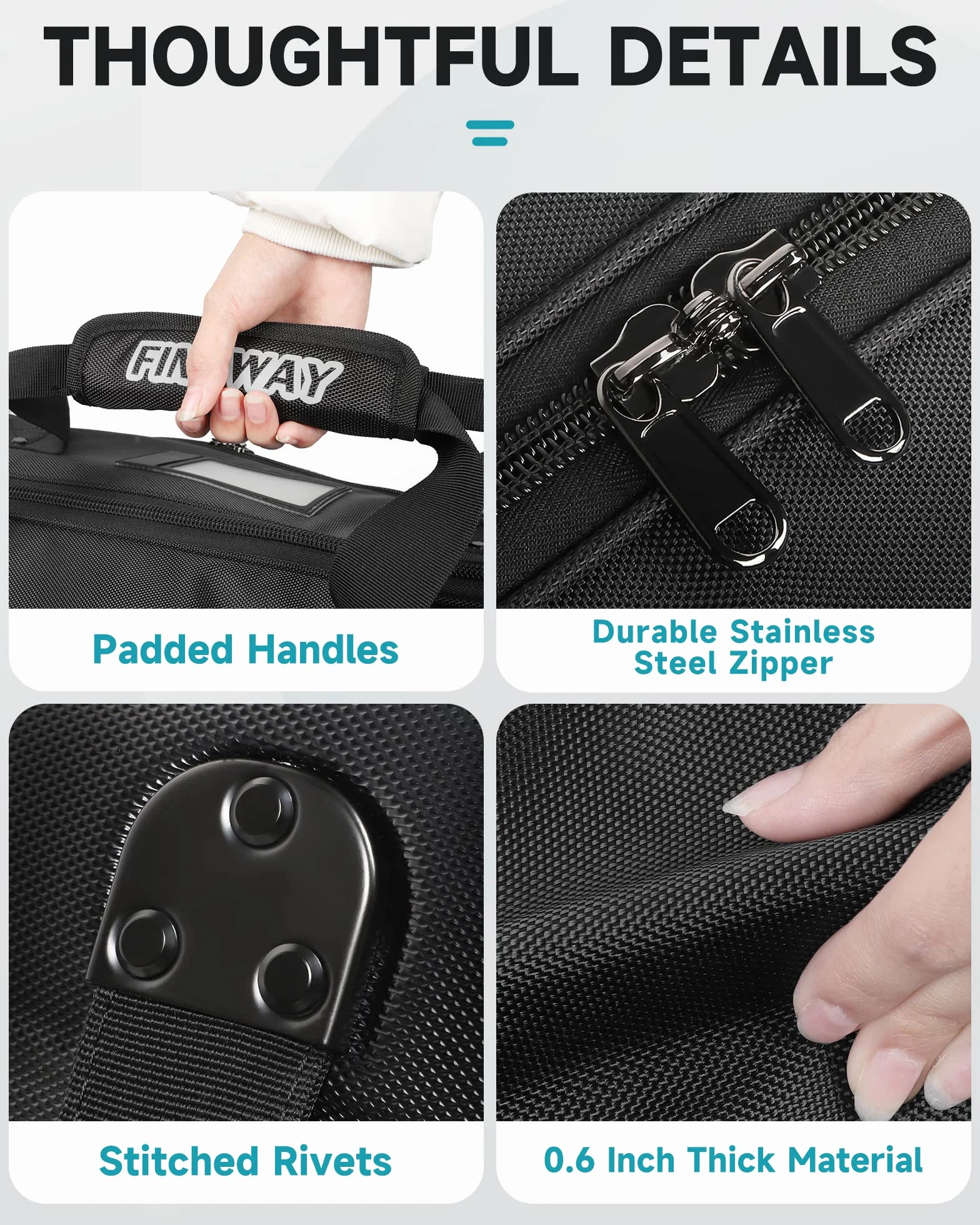 Borsa da Viaggio per Golf Findway con Ruote, in Tessuto Oxford 1680D Resistente All'Acqua e con Guscio Rigido in ABS, Sacca da Viaggio per Golf Resistente e Impermeabile, Ideale per Uomini e Donne