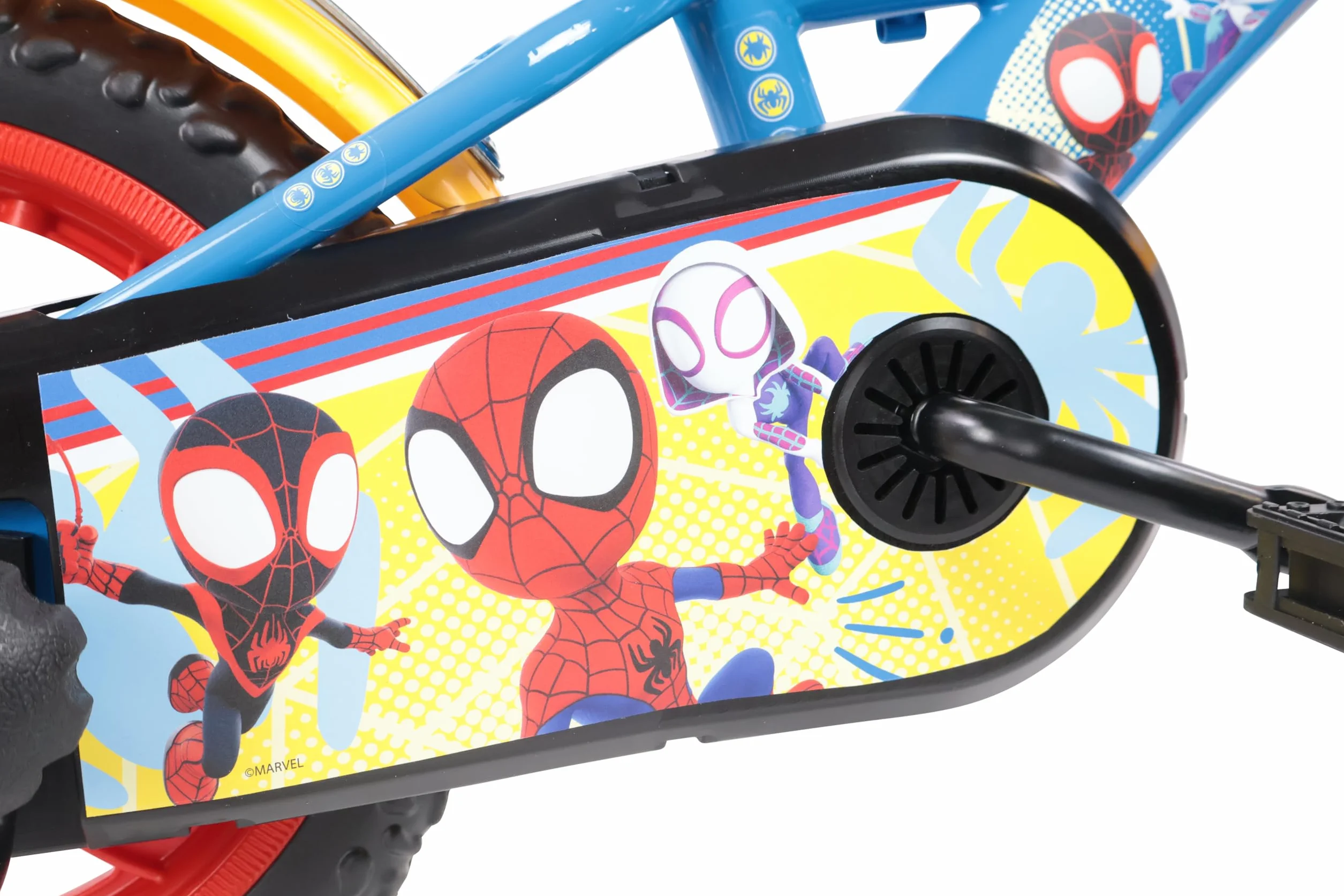 Denver Bicicletta Bambino 12 Pollici Spidey, 2-4 Anni, Rotelle, Freno Caliper, Telaio Acciaio, Ruote EVA