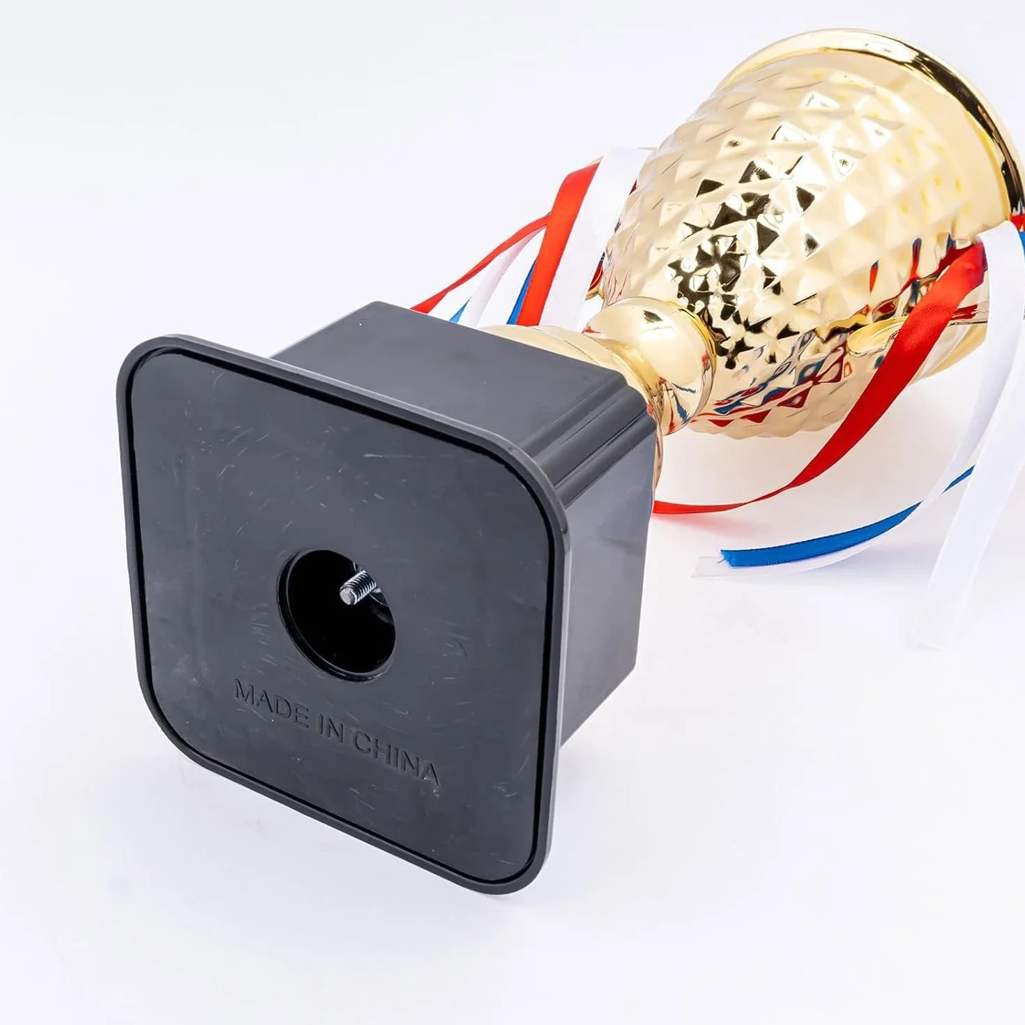 Malloom Coppa d'oro grande con coperchio 35 cm, trofeo vincitore per sport, tornei