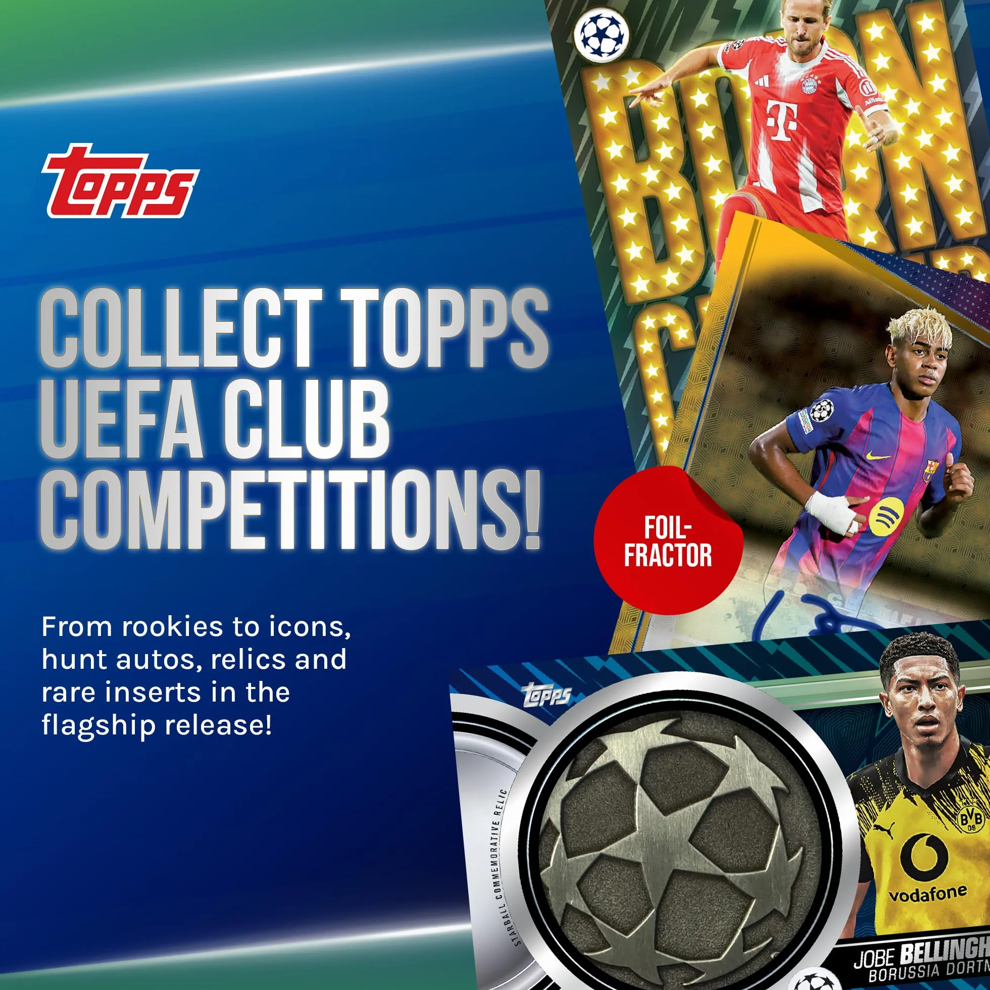 Topps UEFA Club Competitions Soccer 2025-26 Pallone da calcio