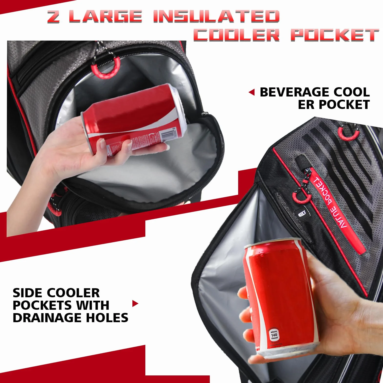 Yamato Borsa da golf cart 14 vie divisorio superiore con manici copertura antipioggia design leggero