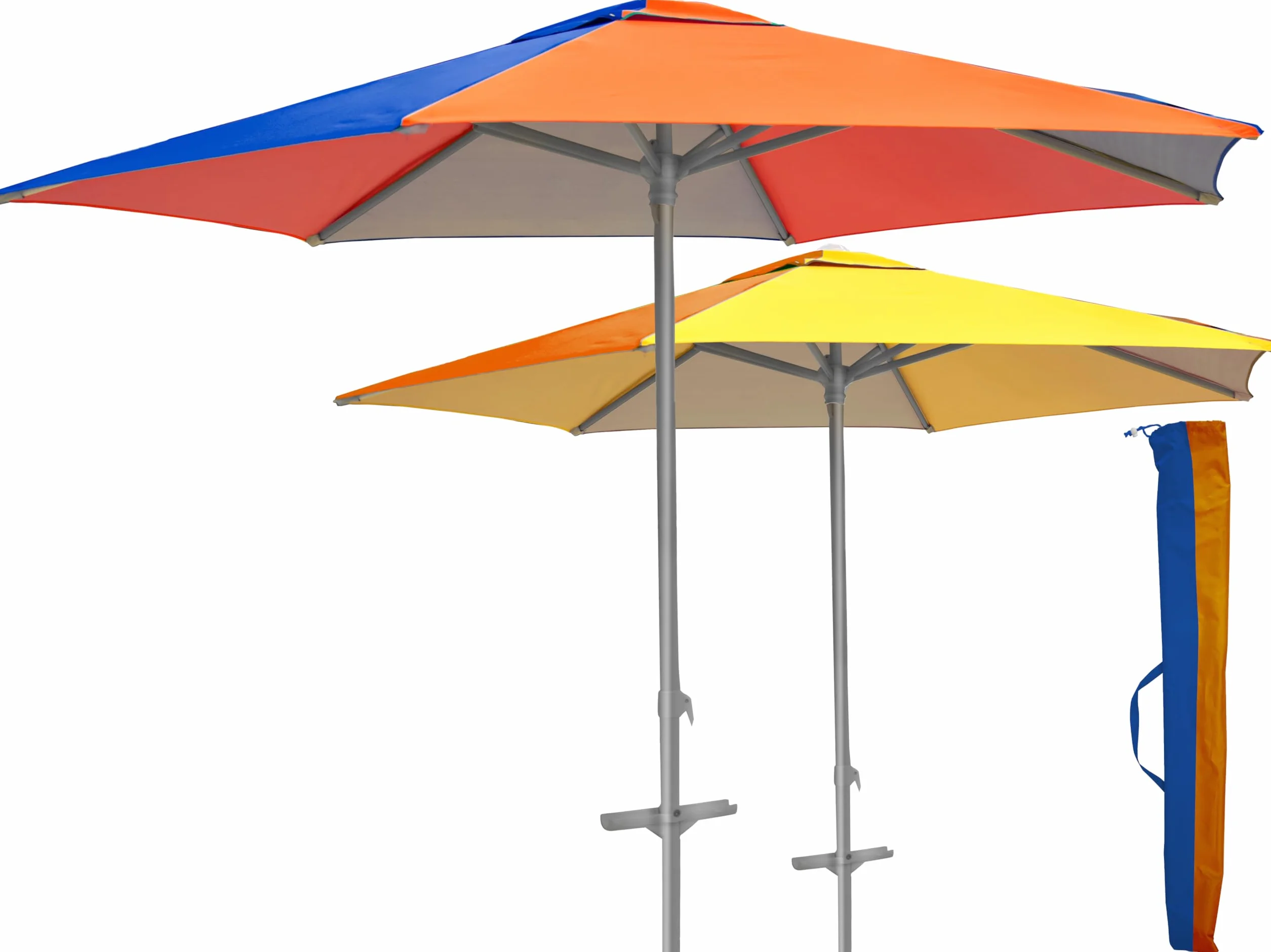 Teorema Ombrellone da Spiaggia e Giardino 210 cm Alluminio 32 mm Anti-UV Antivento con Trapano e Borsa